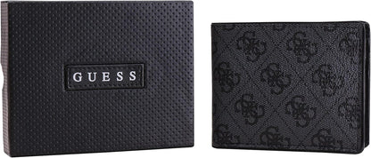 Billetera de cuero delgada Guess para hombre, modelo bifold