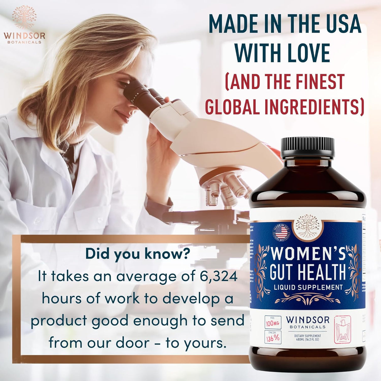 Suplementos de salud intestinal WINDSOR BOTANICALS
