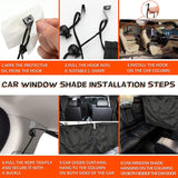 Colchón inflable de aire para coche, cortina divisora de coche, sombra para asiento trasero, cama, colchón de coche, camping, ventana de coche, con bomba de aire, 2 almohadas de aire, almohada de viaje, tapones para los oídos para SUV, RV, camión