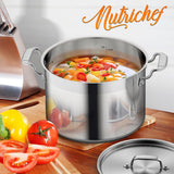 Olla de acero inoxidable de 8 cuartos NUTRICHEF NCSPT8Q