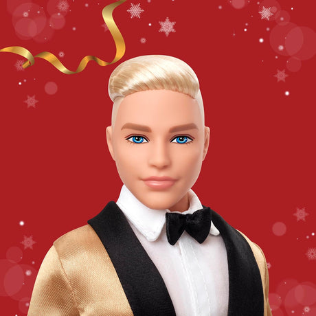 Muñeca Barbie Signature 2025 Holiday Ken con traje completo y estuche