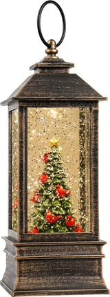 Lanterna Musical con Nieve, Árbol de Navidad, USB/Batería