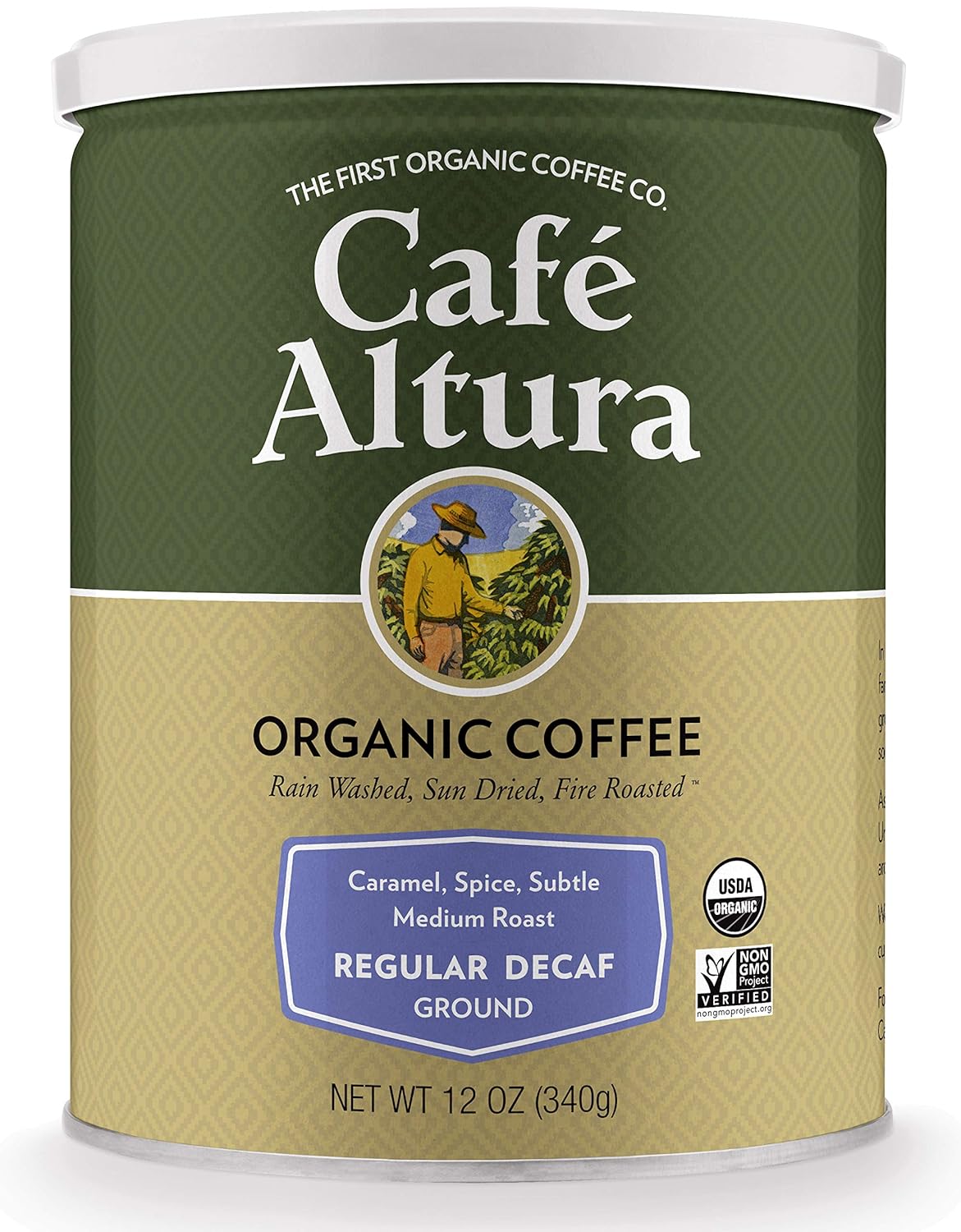 Café Altura Café Orgánico Molido Descafeinado, 36 oz, 3 Paquetes