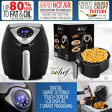 Freidora de aire Deco Chef XL 3.7 QT, 7 programas inteligentes