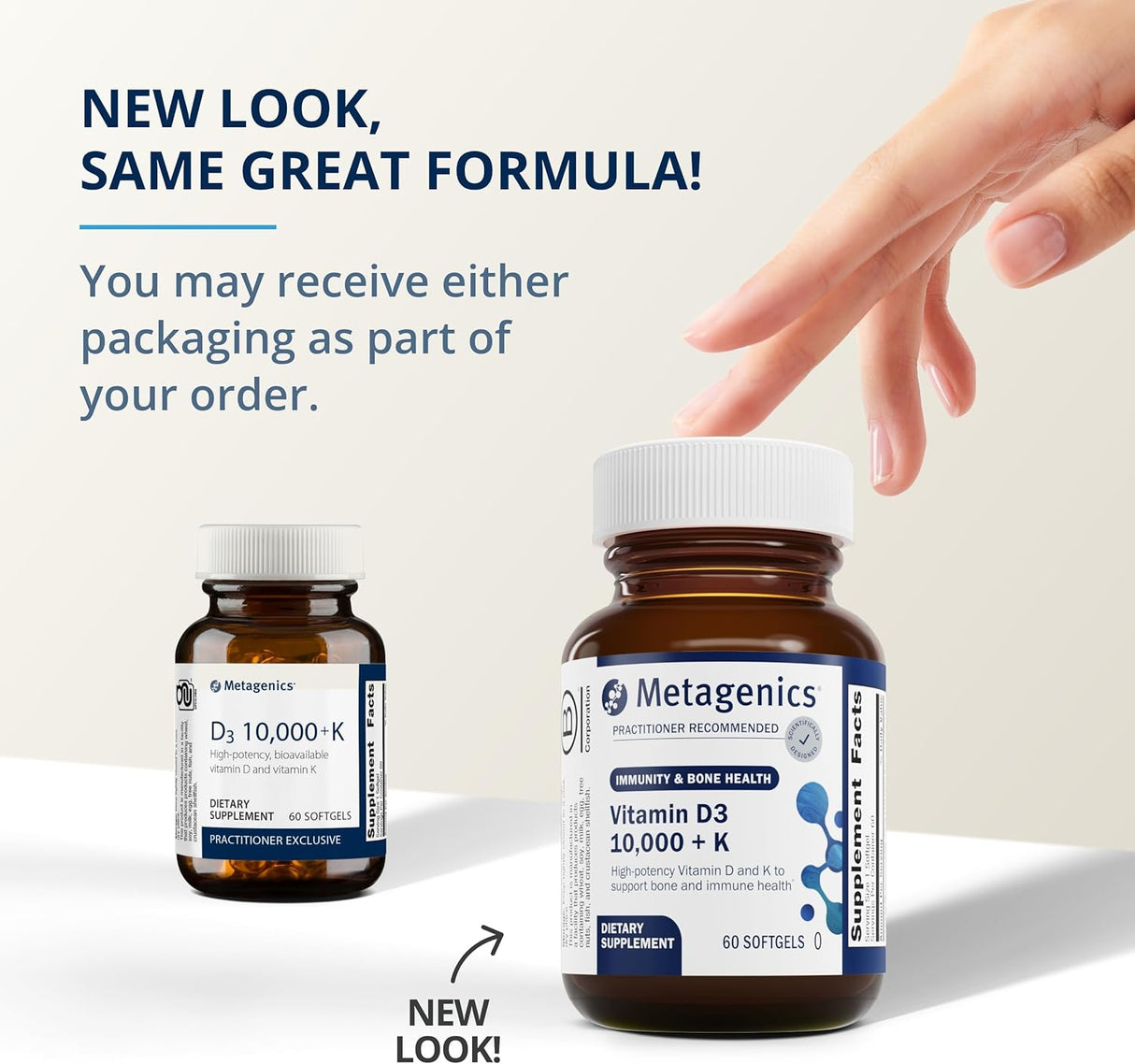 Suplemento de Vitamina D3 + K - Metagenics - 60 Softgels