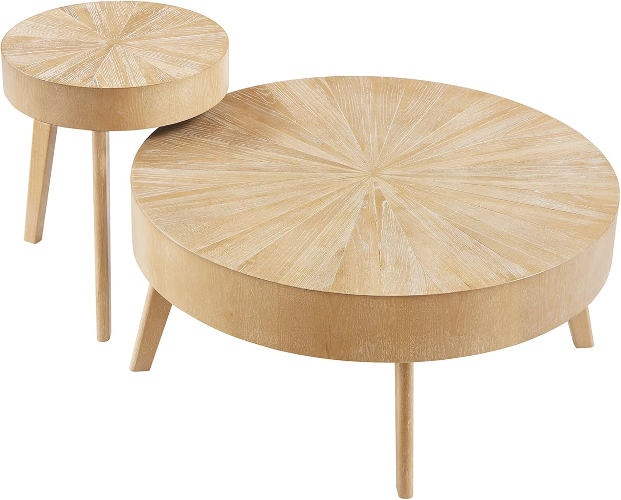 Juego de Mesas de Café Redondas de Madera para Sala