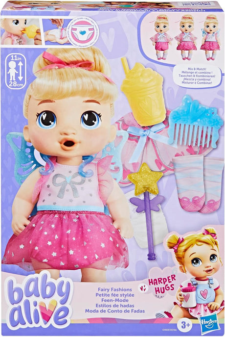 Baby Alive Fairy Fashions Harper Hugs Muñeca con Ropa y Accesorios