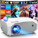 Proyector YOWHICK 4K, 1080P, WiFi, Bluetooth, Zoom 50%