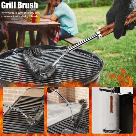 Juego de 31 Accesorios de Acero Inoxidable para BBQ, Kit Completo