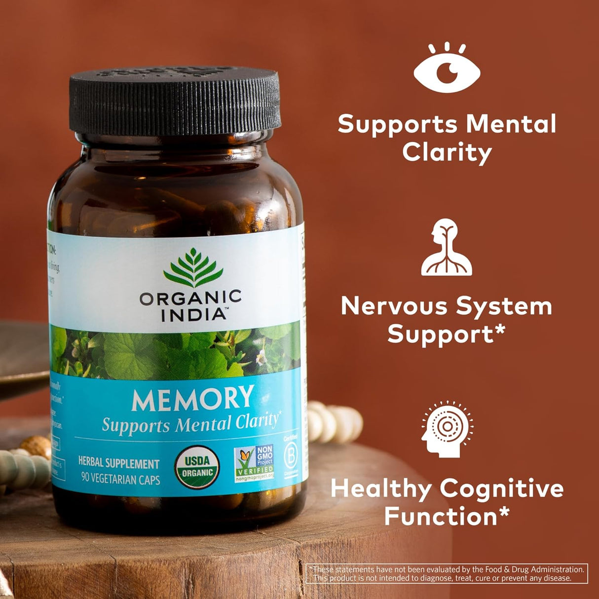 Suplemento de Hierbas para la Memoria: Claro Mental, Vegano