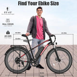 Bicicleta Eléctrica Peak 750W, 25MPH, 60M, 48V 13AH, 7 Velocidades