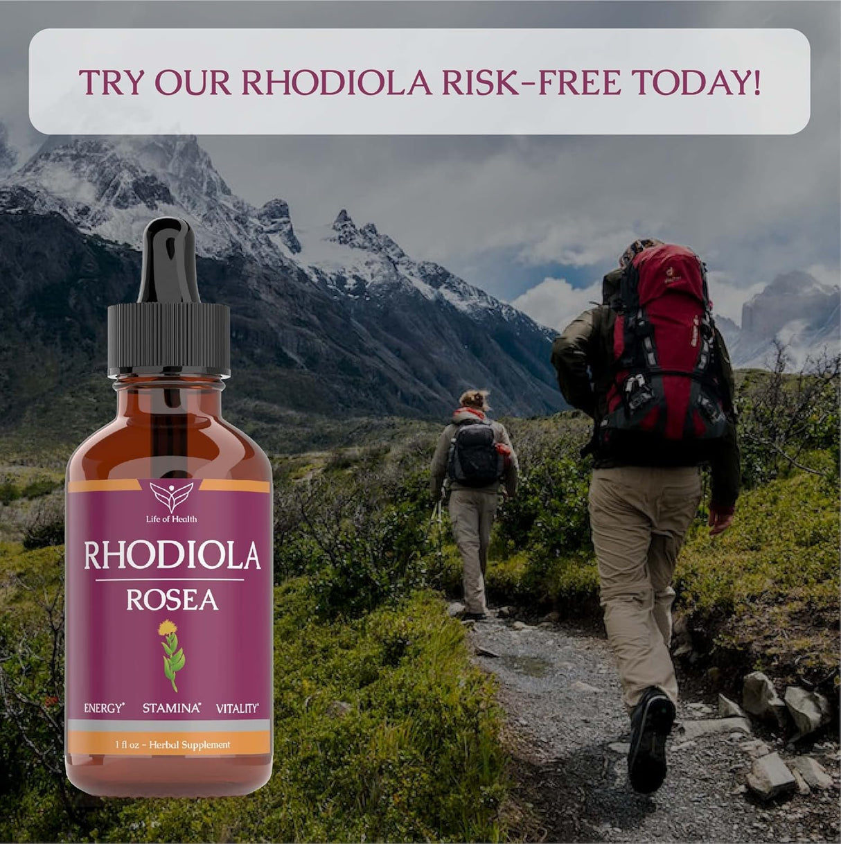 Suplemento Rhodiola Rosea Tintura apoyo cerebral 1 oz