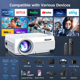 Proyector FUDONI 1080P 15000L WiFi Bluetooth, modelo portátil