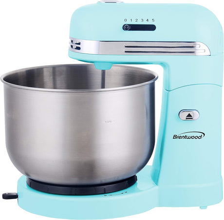 Batidora de pie 5 velocidades Brentwood, tazón acero 3QT, BTWSM1162