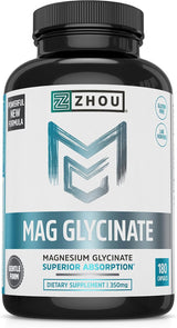 Zhou Magnesio Glicinato - Suplemento Natural para Sueño y Corazón