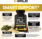 Suplemento multivitamínico 8 en 1 Lichen D3 K2 Zinc Quercetina