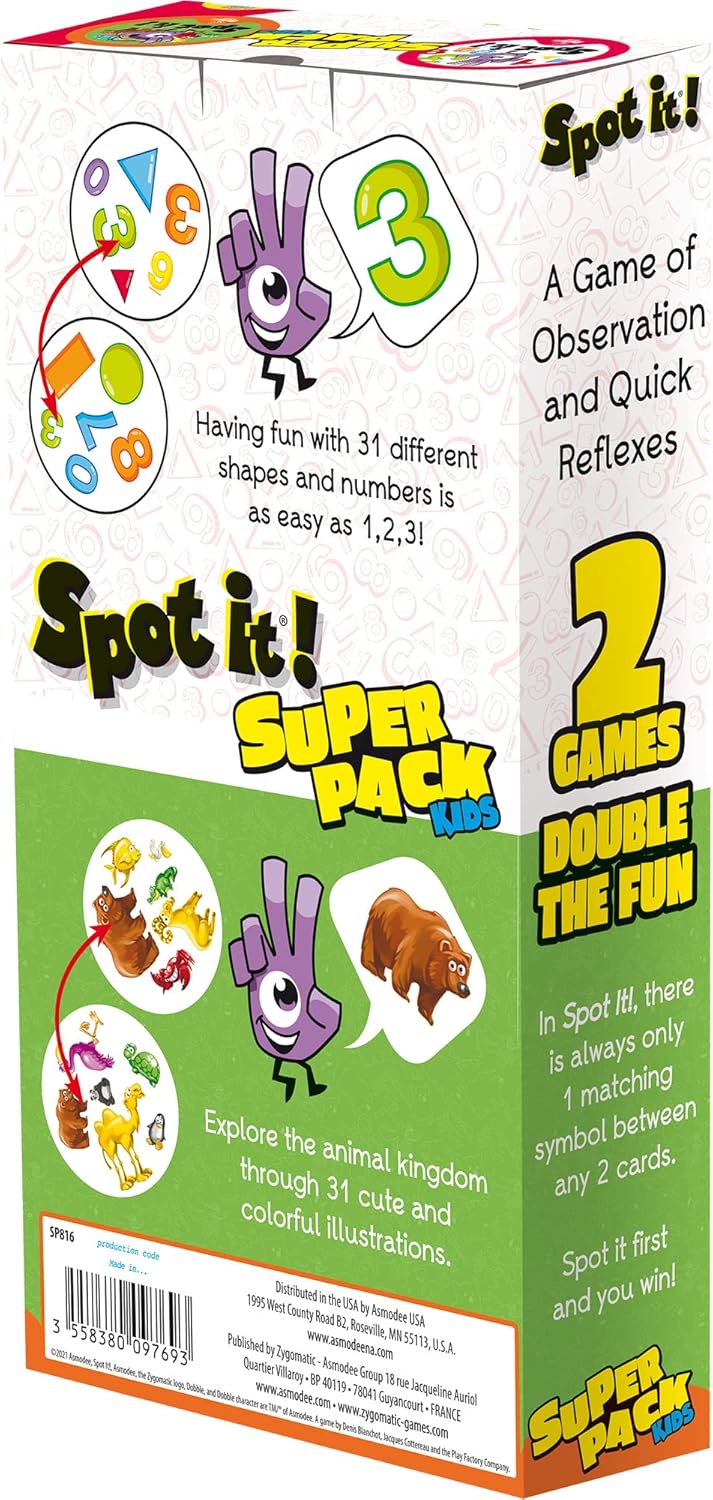 Zygomatic Spot It! Super Pack - 2 Juegos para Niños 4+