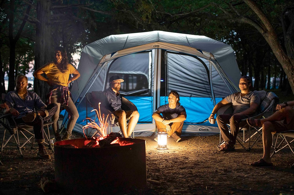 Tienda de campaña instantánea con luces LED Cabaña familiar