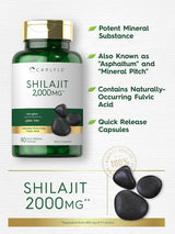 Carlyle Shilajit Cápsulas 2000mg 90 Cápsulas No GMO Gluten-Free