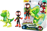 Figuras de Acción Spidey, Morales y Electrosaurus para Niños