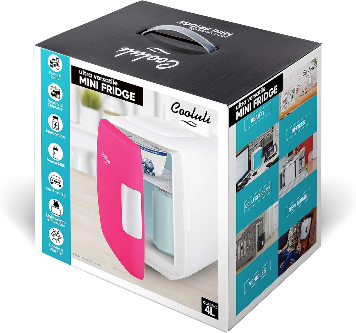 Mini nevera Cooluli 4L/6 latas para skincare y comida