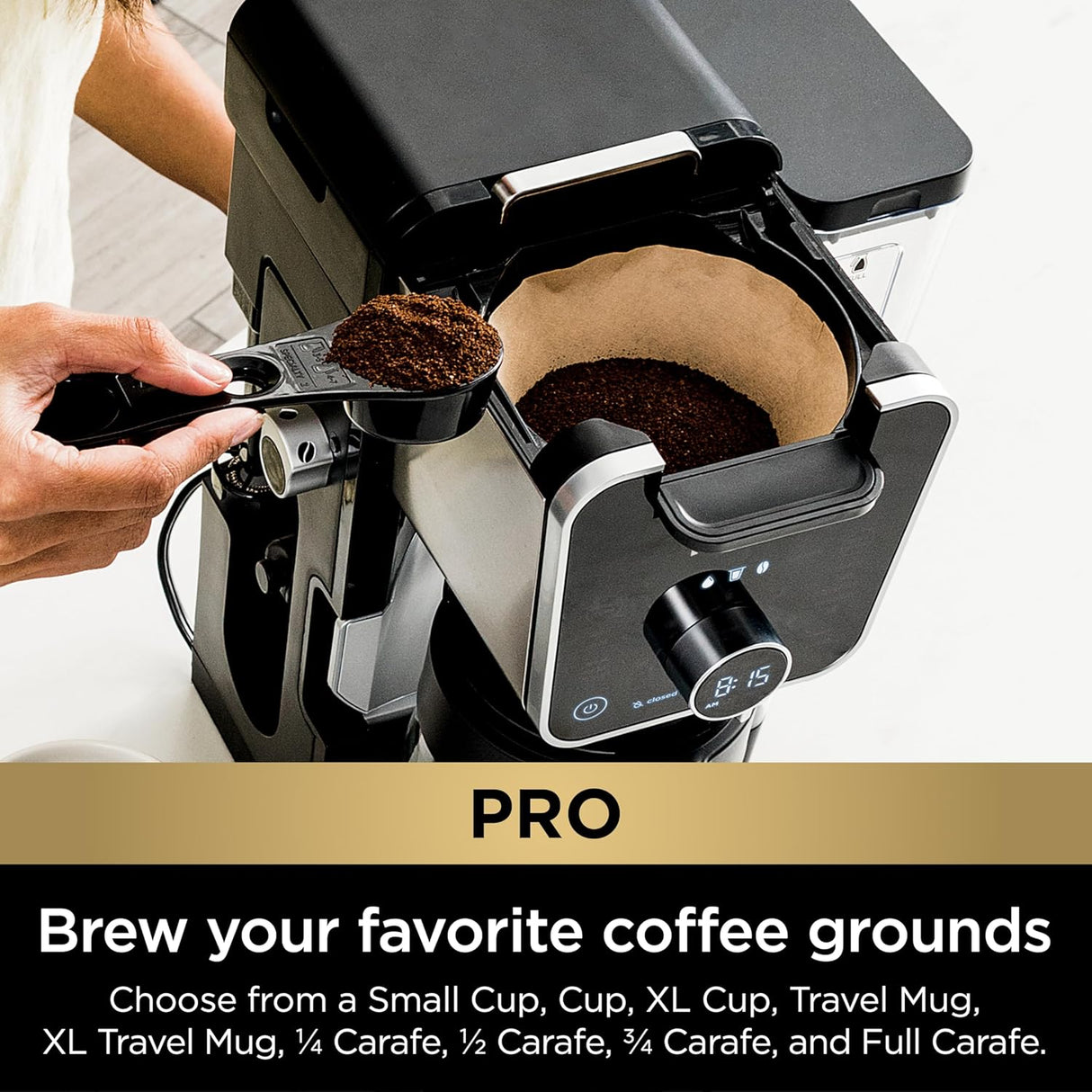 Cafetera Ninja Drip, DualBrew Pro, K-Cup y 12 Tazas, CFP301