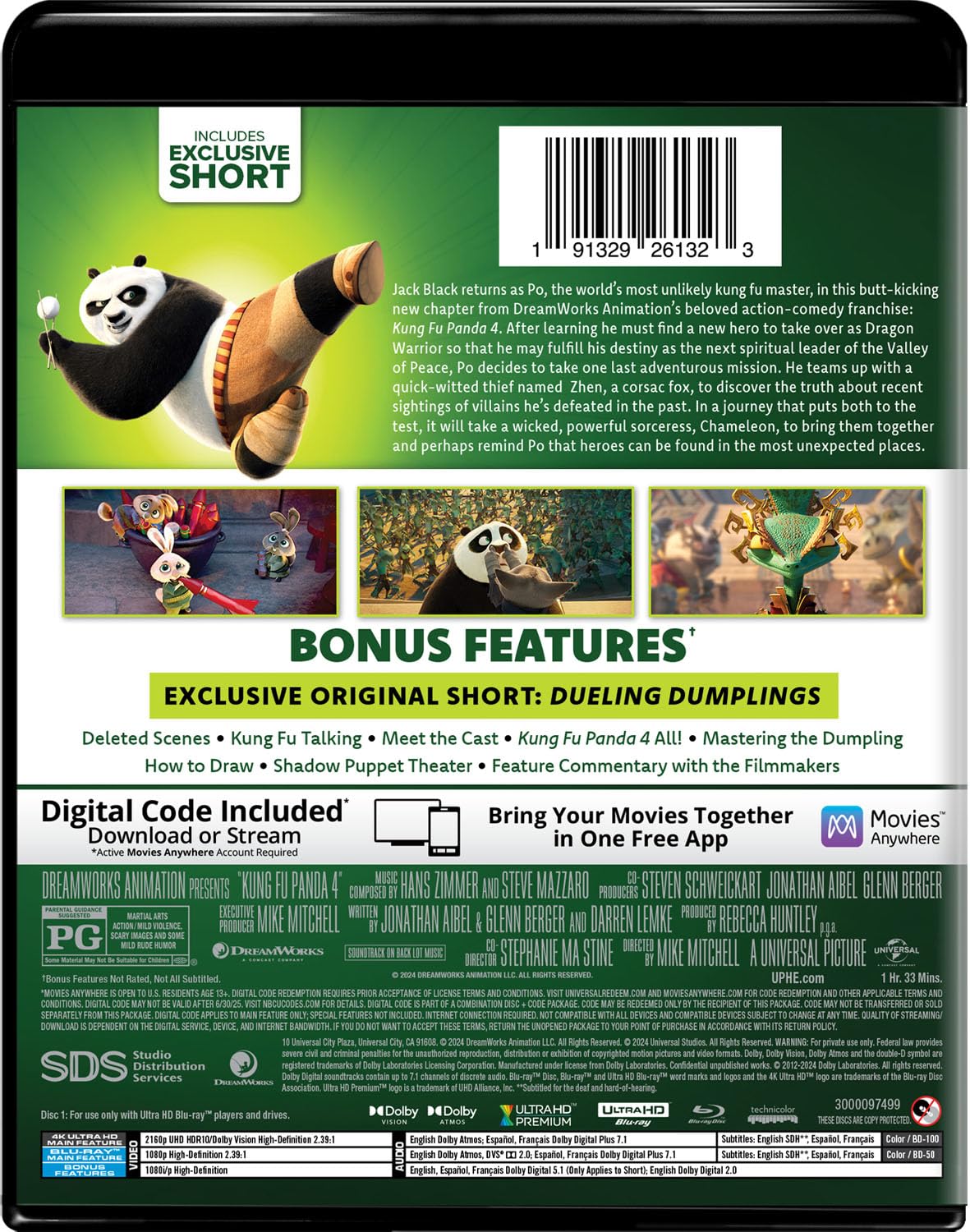 Kung Fu Panda 4 (4K Ultra HD + Blu-ray + Digital) [4K UHD]