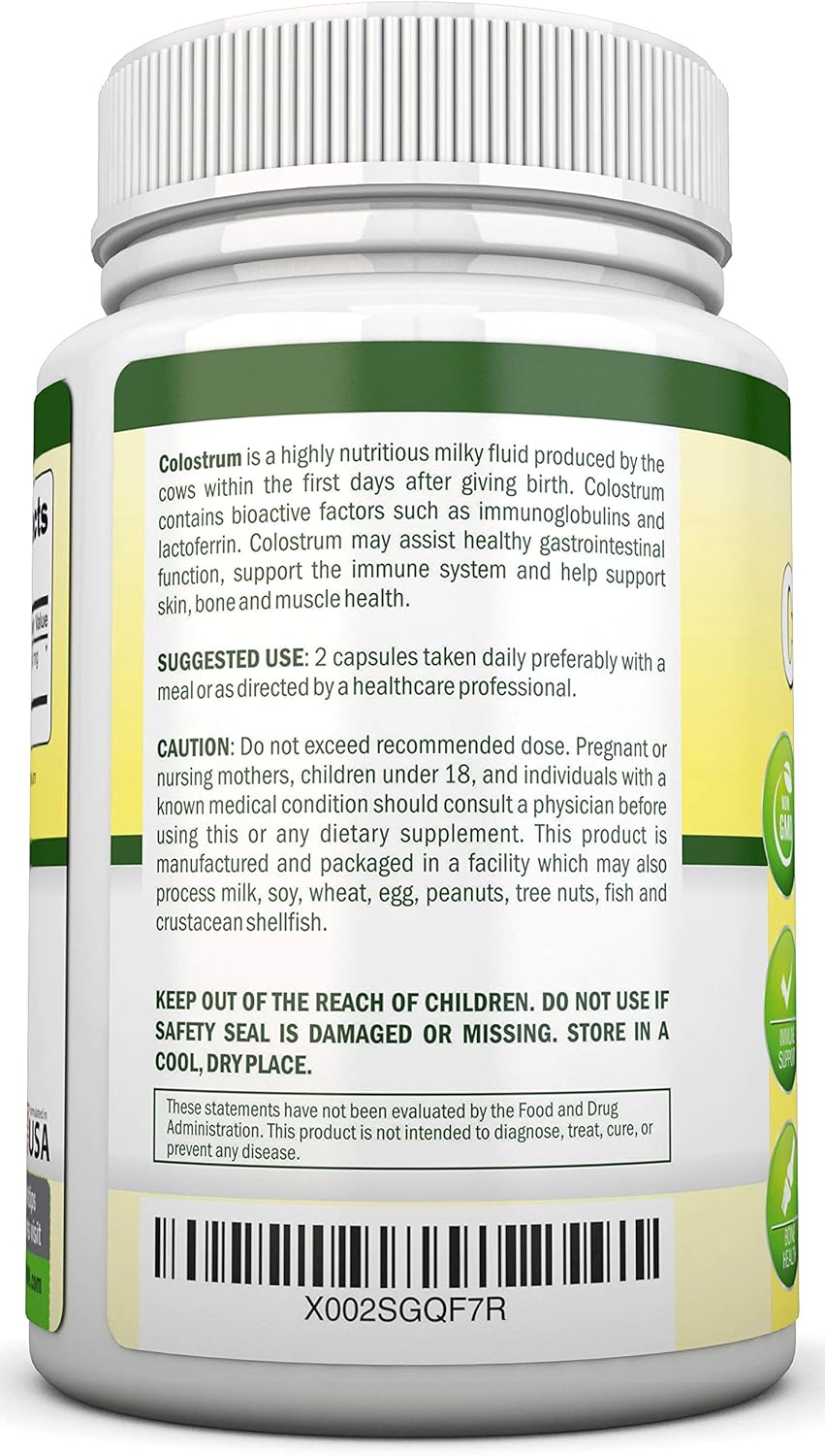 Colostro 1000mg - Salud Inmunitaria - 120 Cápsulas