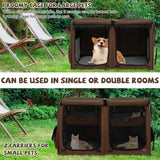 Transportín para gatos PETSITE, 40 pulgadas, doble compartimento
