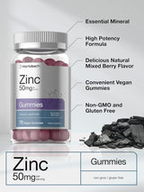 36 cepasGomitas de zinc de 50 mg 70 unidades Fórmula vegana