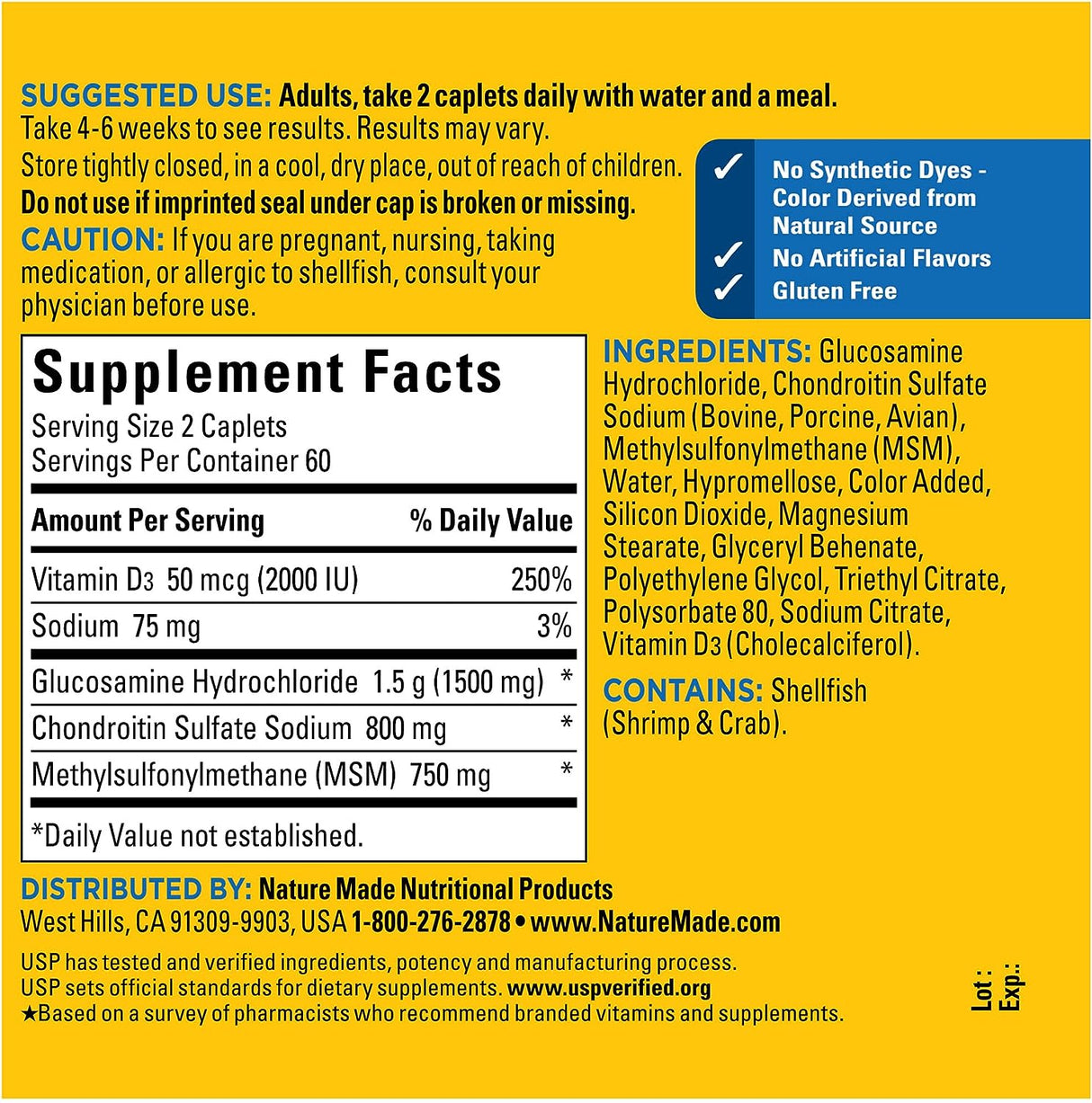 Suplementos Alimenticios Complejo de glucosamina condroitina