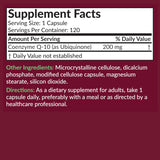 CoQ10 200 MG para Energía Celular, 120 Cápsulas Vegetarianas