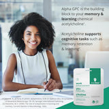 Suplemento de Colina Alpha-GPC 1000mg para Memoria & Concentración