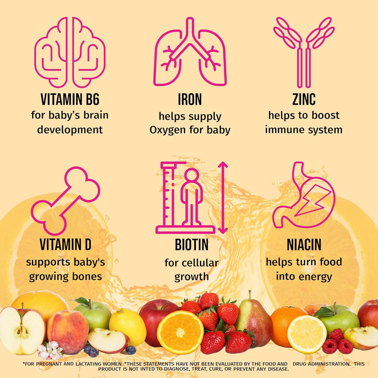 Gummies Prenatales Vegan con DHA y Ácido Fólico - Marca XYZ