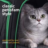 Transportador fácil para gatos medianos y perros pequeños - Aprobado para aerolíneas, carga superior, colapsable