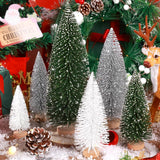 Mini Árboles de Navidad Hatisan con Base de Madera, Decoración