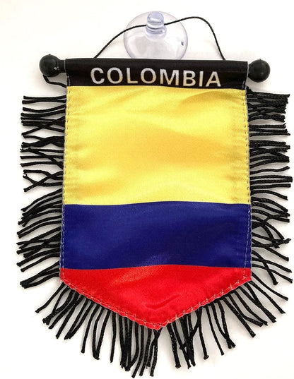 BUNFIREs Bandera de Colombia Mini Banner Espejo Retrovisor Ventana Coche Inicio Orgullo Colombiano