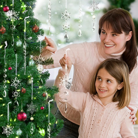 18 Piezas Adornos Acrílicos Cristales para Árbol - Decoración