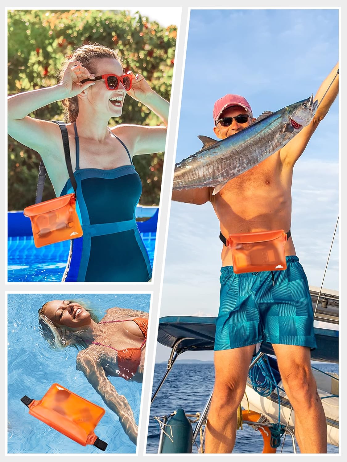 Cangureras perfectas para natación, buceo, playa y pesca