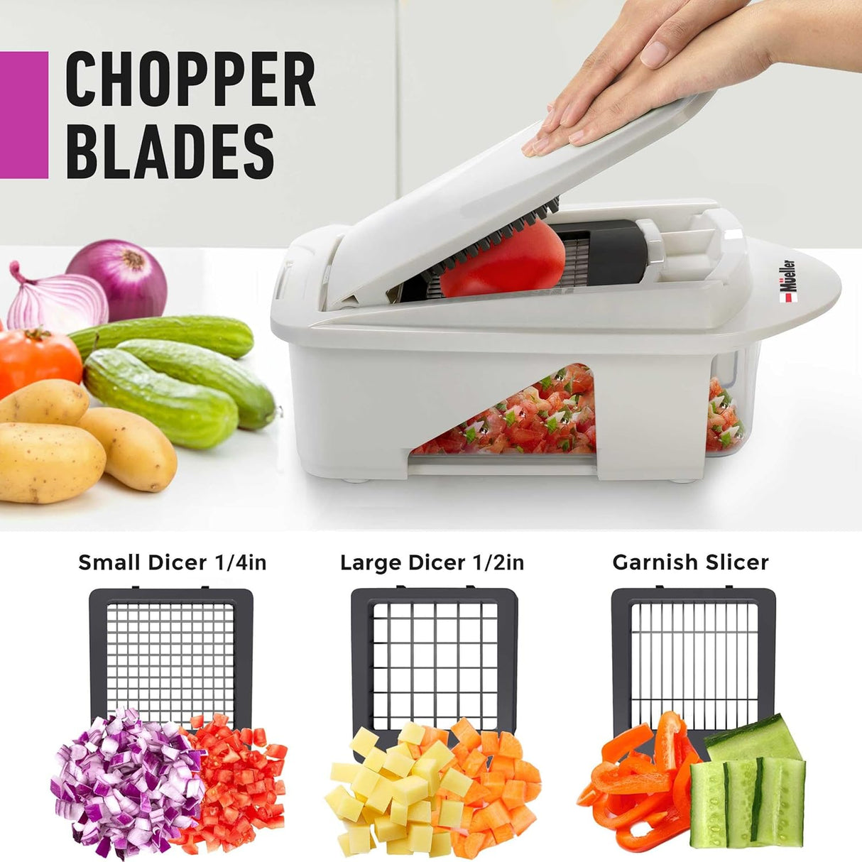 Mueller Pro-Series cortador de alimentos 12 cuchillas