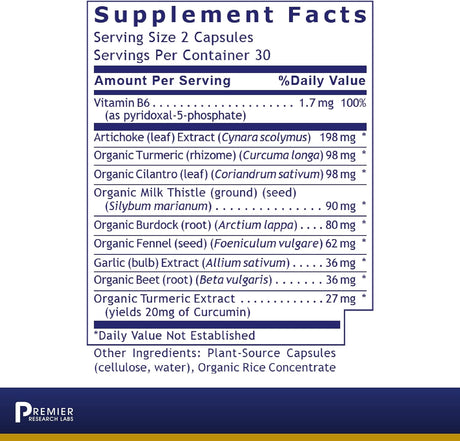 Suplementos para desintoxicación de la vesícula biliar  60 u