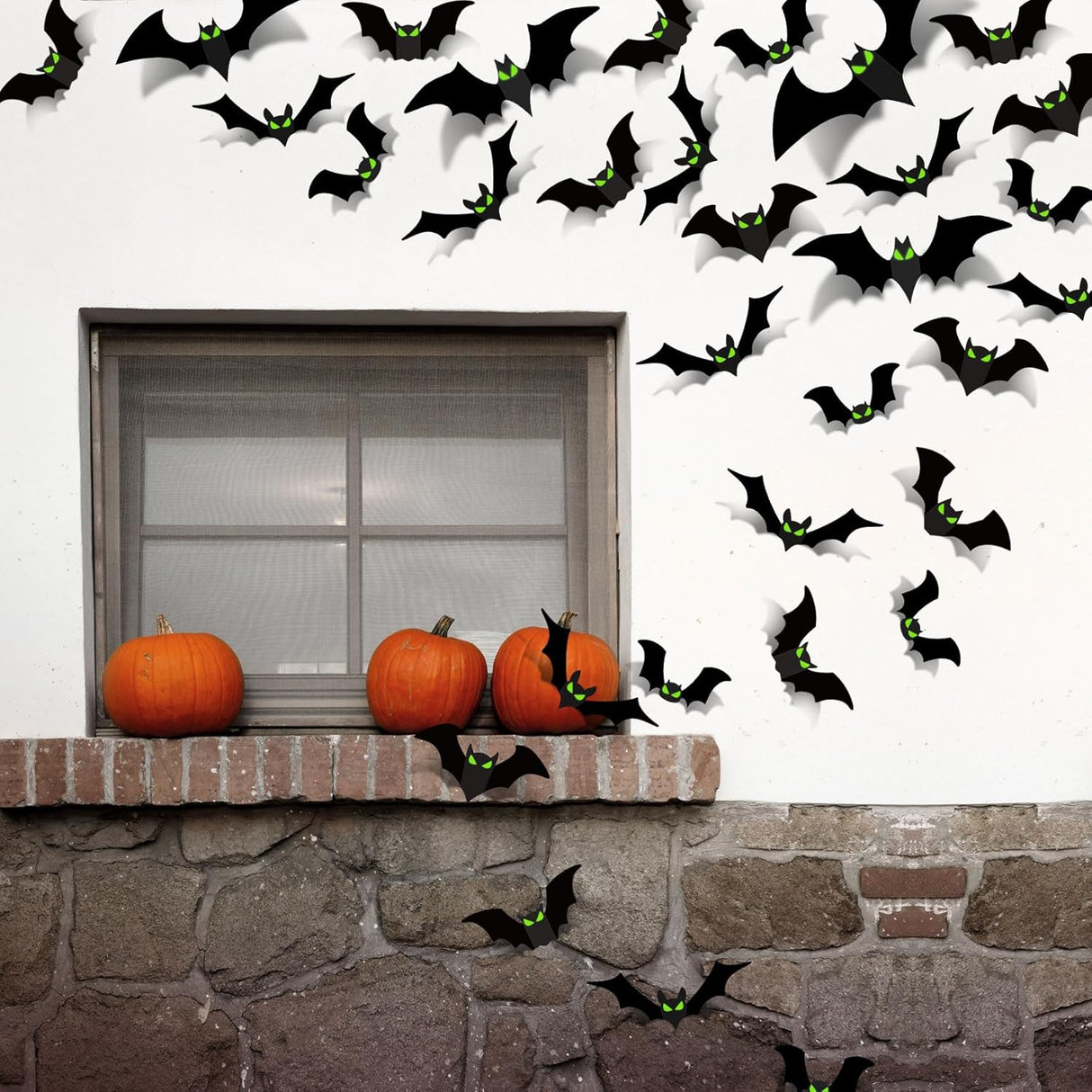 Decoraciones de Halloween - Murciélagos 3D 56 Pcs para Fiestas