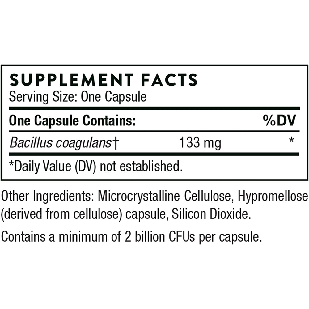 Suplementos Thorne Bacillus Coagulans Probiótico 60 cápsulas