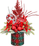 Árbol de Navidad Miniatura Artificial, Decoración con Adornos