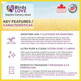 Birds LOVE Alpiste - limpieza para canarios y pájaros pinzon