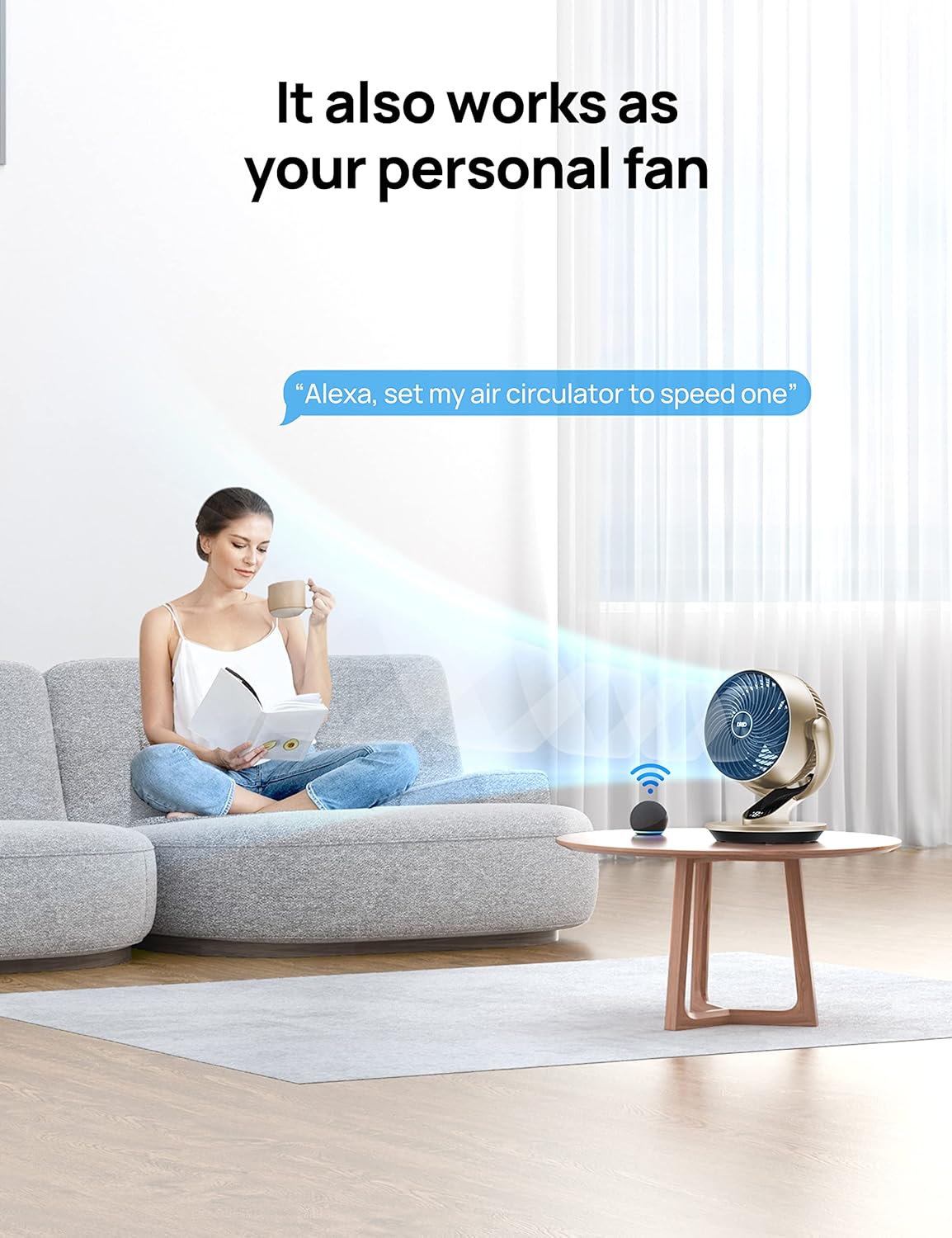 Ventilador Dreo 13 Oscilante 4 Velocidades 12H Temporizador