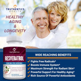 Suplemento de resveratrol de 1200 mg apoyo inmunológico