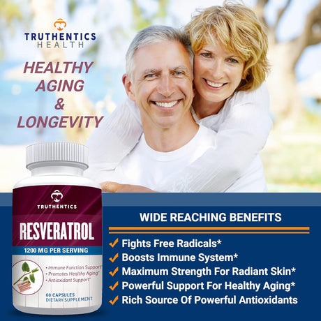 Suplemento de resveratrol de 1200 mg apoyo inmunológico