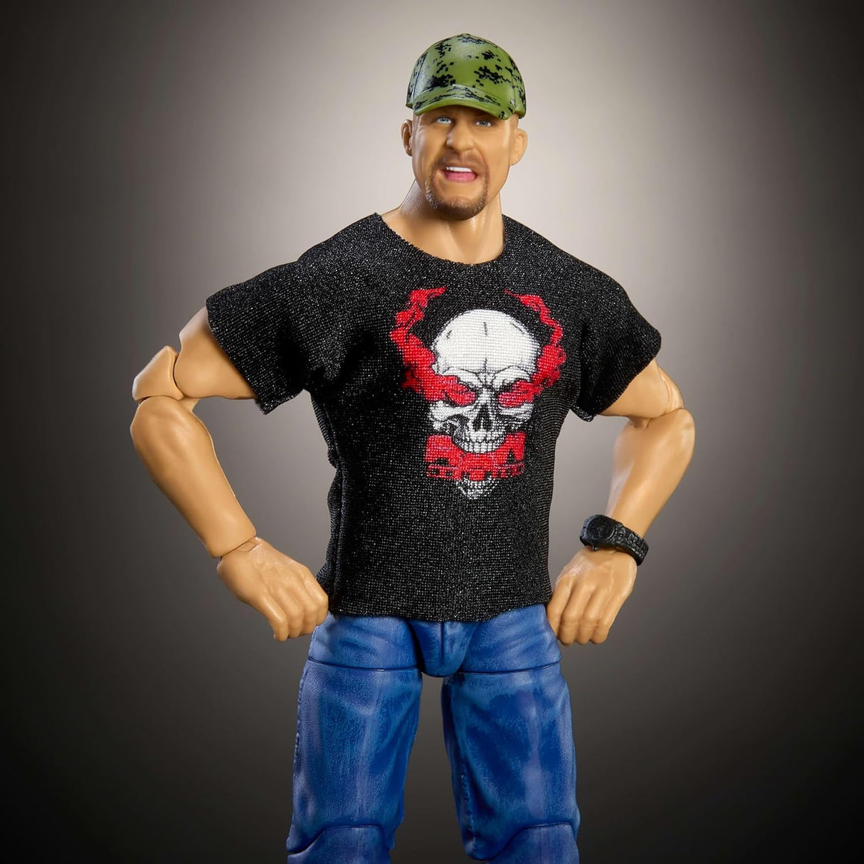 Figura de Acción Elite WWE Mattel, Steve Austin, 25 Puntos de Articulación