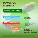 Suplemento de Té Verde con Café Verde y Vinagre de Manzana, 120 cápsulas